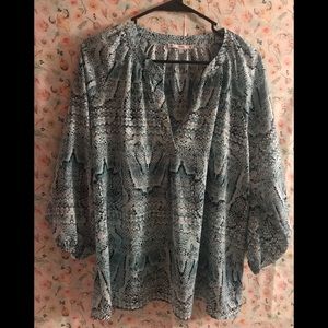 Sioni Snake Skin Print Blouse